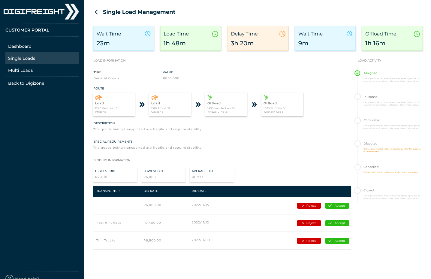 🚚 DigiFreight Platform
